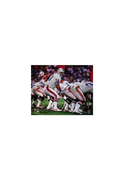 Dan Marino Miami Autographed At The Line Of Scrimmage Horizontal 16x20 Photo (Signed by Ken Regan) (Steiner COA)